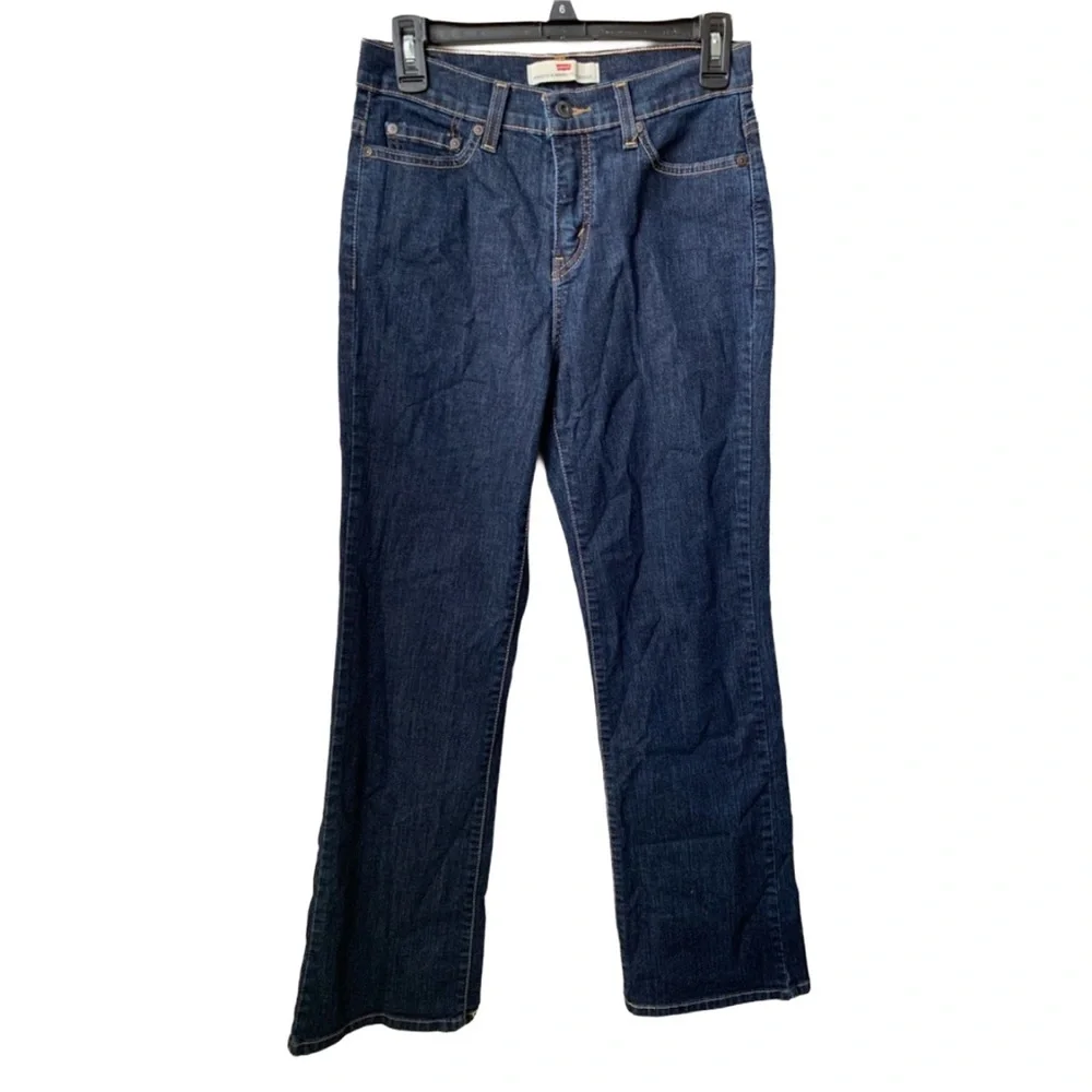 LEVIS Women’s 512 Perfectly Slimming Boot Cut Dark Blue Wash Jeans
